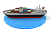 大型貨物船 - 産業イメージ 無料イラスト