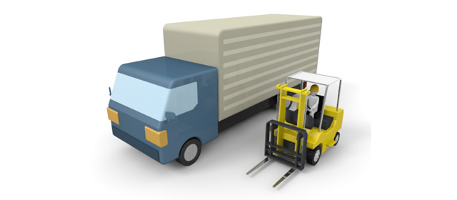 Warehouse ｜ Truck ｜ Delivery-Production / Illustration / Industry / Photo / Image / Photo / Free Material