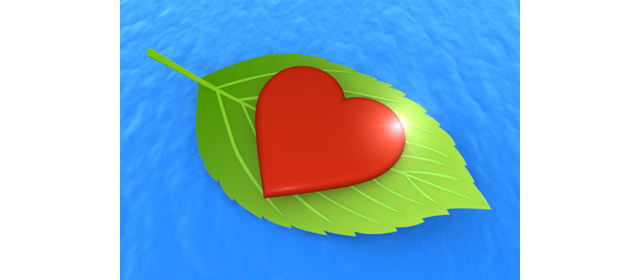 水｜ハート｜葉っぱ | 環境 | 自然 | エネルギー | 災害 - エネルギー / 地球 / 自然 / 環境 / 写真 / イラスト / フリー素材 / ダウンロード