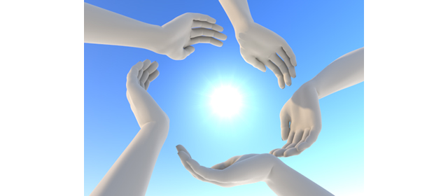 協力｜手を取り合う｜エネルギー | 環境 | 自然 | エネルギー | 災害 - エネルギー / 地球 / 自然 / 環境 / 写真 / イラスト / フリー素材 / ダウンロード