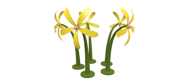 風力タービン/花/形 | 環境・自然・エネルギー・災害素材 - エネルギー / 地球 / 自然 / 環境 / 写真 / イラスト / フリー素材 / ダウンロード