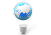 地球｜再生 | 電球 - 環境イメージ｜フリーイラスト素材