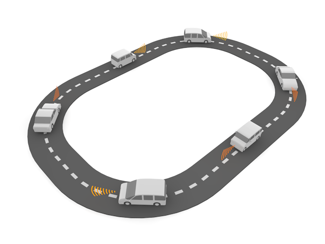自動運転車 | 道路 | 渋滞 - テクノロジー / 技術開発 / 写真 / 3D / 科学 / イラスト / フォト / 無料 / 機械