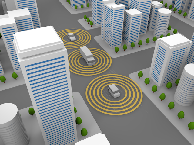 トラック | センサー | 自動運転 - テクノロジー / 技術開発 / 写真 / 3D / 科学 / イラスト / フォト / 無料 / 機械
