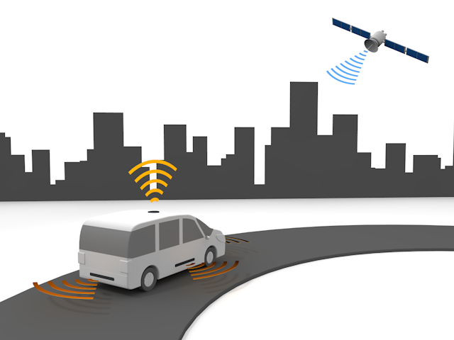 自動運転 | 走行 | GPS | 衛星 - テクノロジー / 技術開発 / 写真 / 3D / 科学 / イラスト / フォト / 無料 / 機械