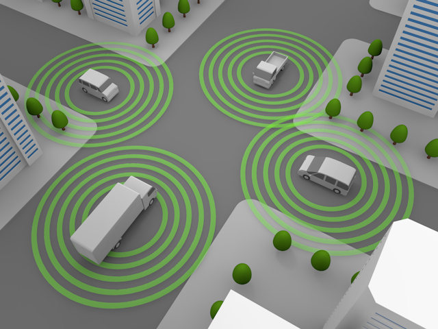 対応 | レーダー | 自動車 | 危険 | 察知 - テクノロジー / 技術開発 / 写真 / 3D / 科学 / イラスト / フォト / 無料 / 機械