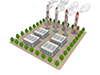 Thermal power plant | Power generation equipment | Fire-Industrial image Free illustration
