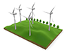 風力発電｜再生可能エネルギー｜自然環境 - 産業イメージ 無料イラスト