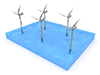 風力発電装置｜再生可能エネルギー｜自然環境 - 産業イメージ 無料イラスト