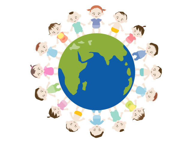 子供たち | 地球 | 守る - 汚染/工場/環境/地球/自然/きれい/イラスト/無料/クリップアート
