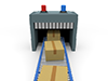 Luggage ｜ Line ｜ Assembly line --Industrial image Free illustration
