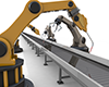 Robots move | Operate machines-Industrial image Free illustrations