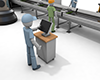 Work in the factory | Learn work | Assembly line --Industrial image Free illustration