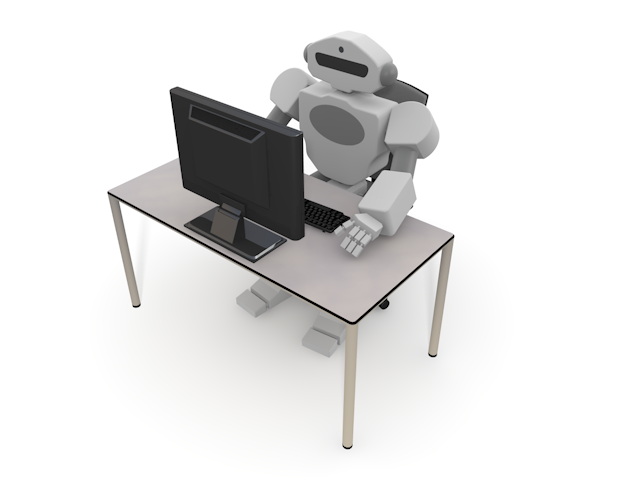 ロボット｜パソコン業務｜デスクワーク - テクノロジー / 技術開発 / 写真 / 3D / 科学 / イラスト / フォト / 無料 / 機械