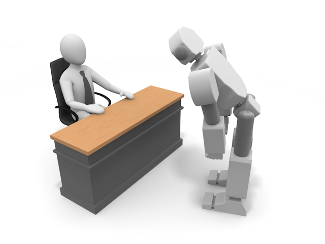 失敗をする機械｜謝罪するロボット - テクノロジー / 技術開発 / 写真 / 3D / 科学 / イラスト / フォト / 無料 / 機械