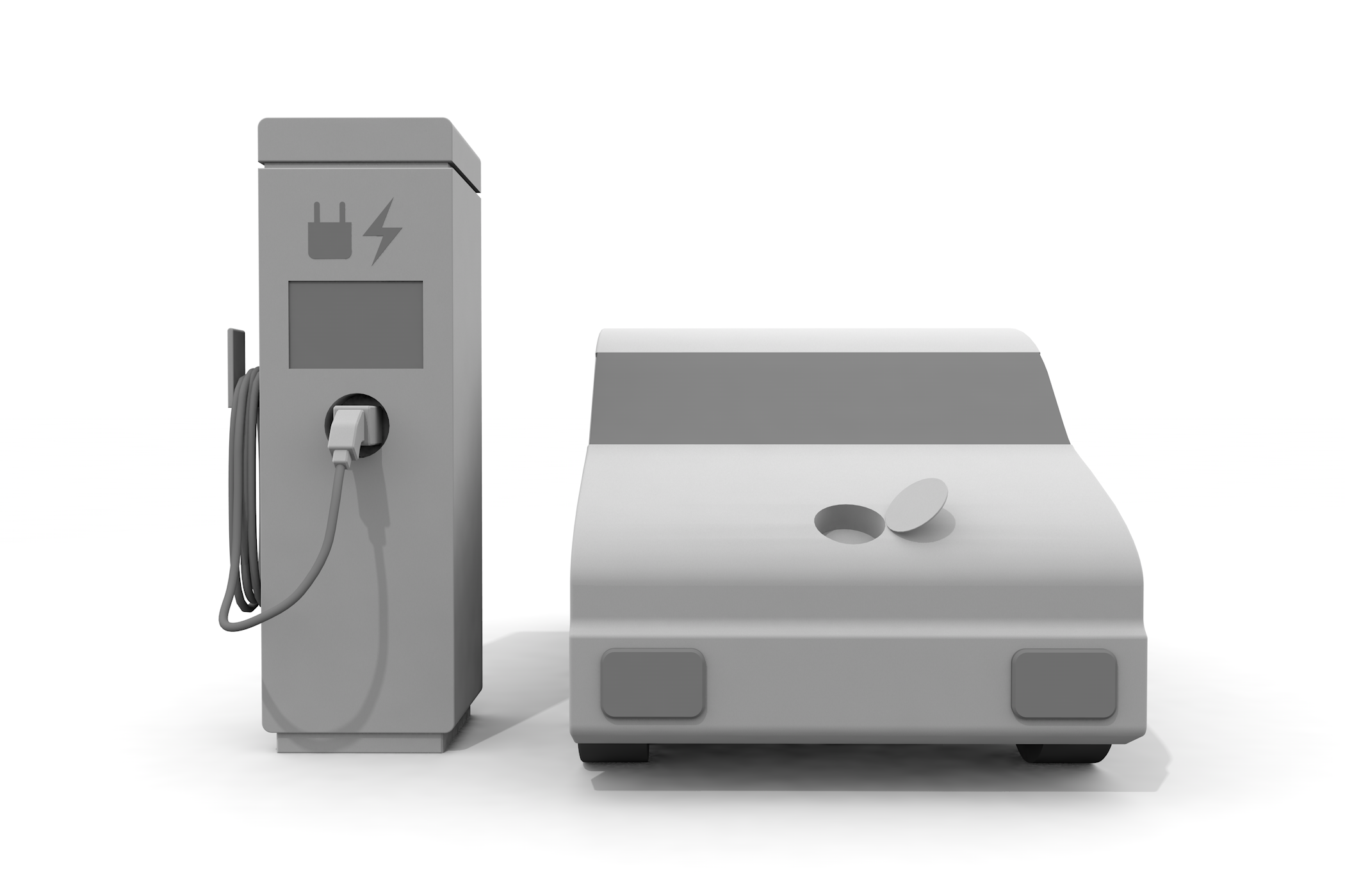 家族 / 人 / 繋ぐ / 連帯 / 守る / 安全 / 自動運転 - イラスト/3Dレンダリング/フリー素材/商用使用OK