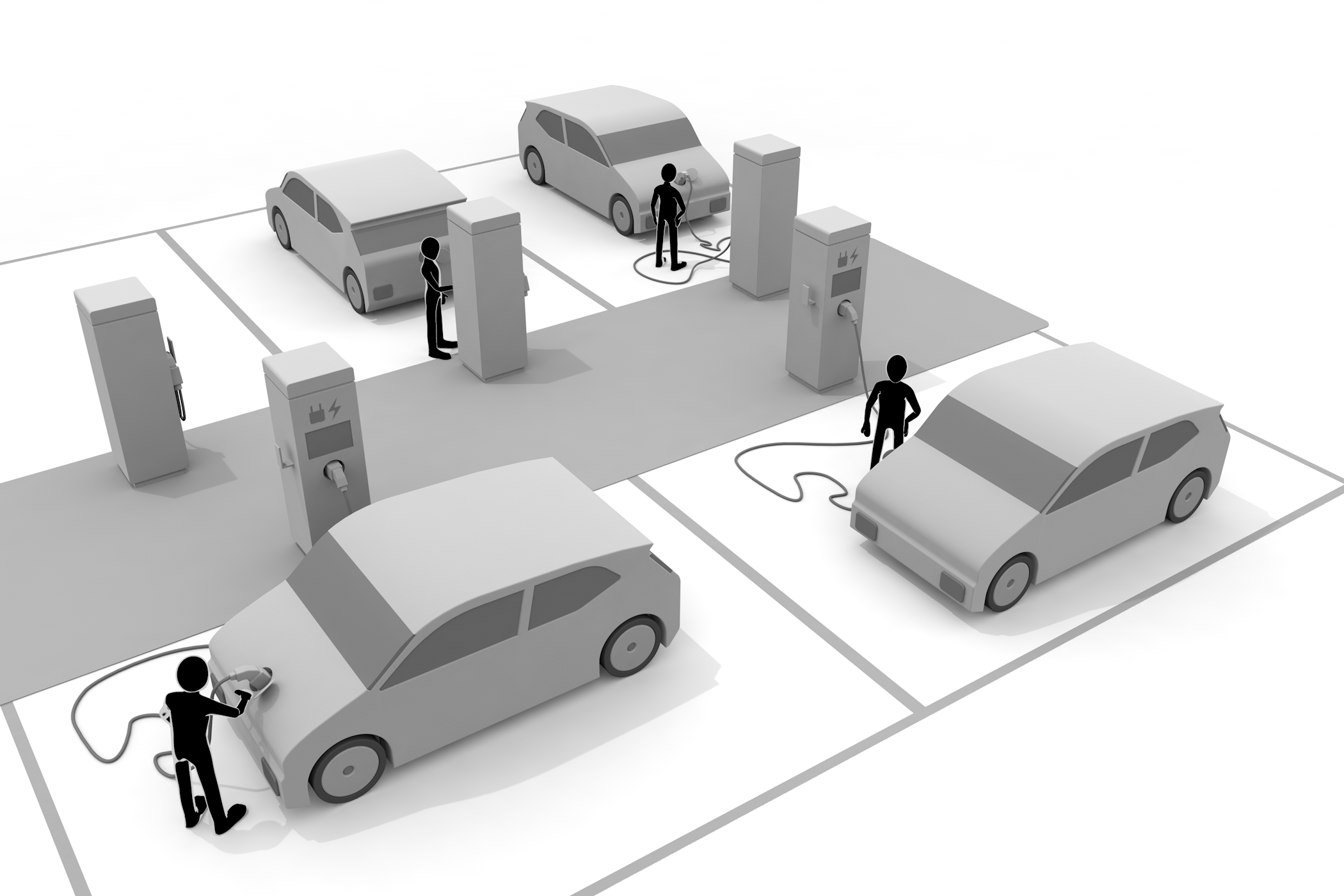 蓄電池 / 全固体電池 / エネルギー / 自然エネルギー - イラスト/3Dレンダリング/フリー素材/商用使用OK