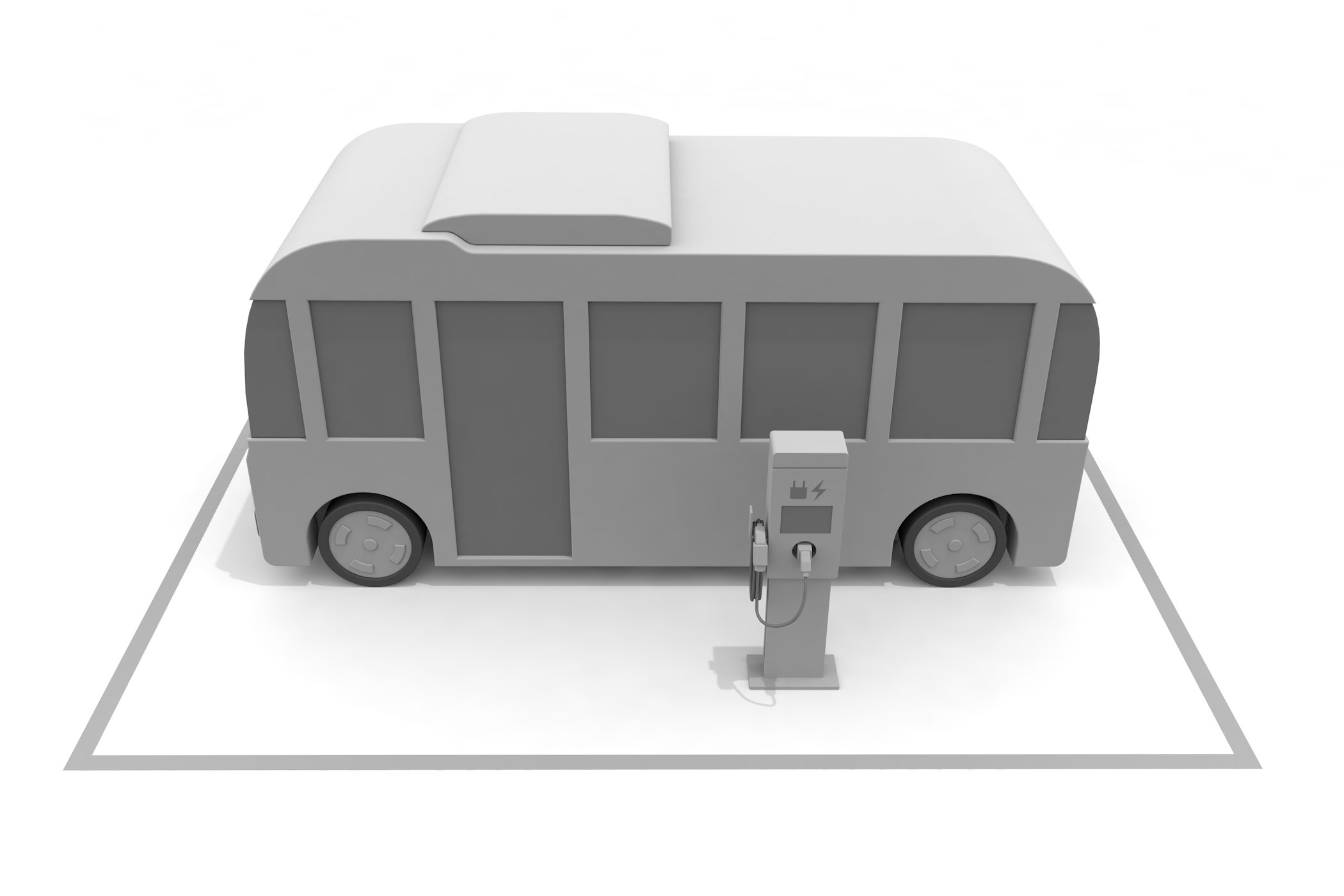 充電 / 自動車 / ベクター / EV - イラスト/3Dレンダリング/フリー素材/商用使用OK