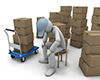 Luggage to be delivered ｜ Mountained goods-Industrial image Free illustration