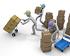 Delivering Luggage | Lots of Luggage-Industrial Image Free Illustrations