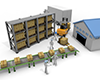 倉庫で働く人々｜フォークリフトを操作する - 産業イメージ 無料イラスト