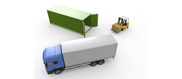 Delivery / Container / Warehouse / Distribution --Production / Illustration / Industry / Photo / Image / Photo / Free Material