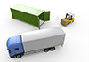 積み込み/トラックに荷物を積む - 産業イメージ 無料イラスト