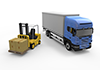 運送業/トラック/荷物/輸送 - 産業イメージ 無料イラスト