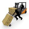 Part-time job / Deliveryman / Forklift-Industrial image Free illustration