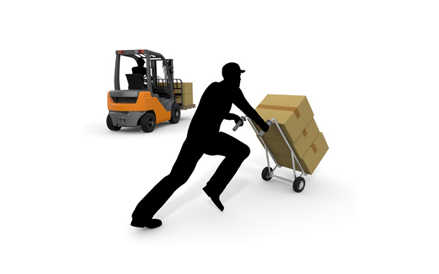 Parcel / Delivery / Person / Speed ​​/ Running / Building / Building / Facility-Production / Illustration / Industry / Photo / Image / Photo / Free Material