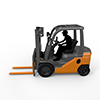 Worker / License / Forklift / Factory-Industrial Image Free Illustration