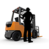 Work / Forklift / Worker-Industrial Image Free Illustration