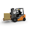 Carrying luggage / Forklift / Business-Industrial image Free illustration