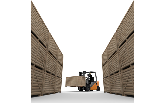 Forklift / Product / Display / Delivery / Distribution / Cargo / Takkyubin --Production / Illustration / Industry / Photo / Image / Photo / Free Material
