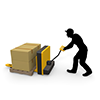 Mobile work / courier / luggage-Industrial image Free illustration