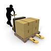 荷物を運ぶ/重労働/段ボール箱 - 産業イメージ 無料イラスト