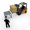 Skill training experience / forklift / license-industrial image free illustration