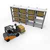 Forklift / Product Management / Machine / Movement-Industrial Image Free Illustration