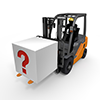 bring/? Mark / Box / Forklift-Industrial Image Free Illustration