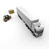 積み込み/宅配業/輸送トラック - 産業イメージ 無料イラスト