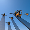 Carry luggage / fast / arrow / sky / forklift-industrial image free illustration