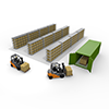 Container / Forklift / Delivery / Luggage-Industrial Image Free Illustration