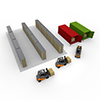 Forklift / Container / Delivery / Transportation-Industrial Image Free Illustrations