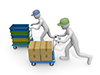 Employees | Workers | Moving | Luggage-Industrial Image Free Illustrations