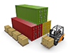 Port ｜ Container ｜ Forklift-Industrial image Free illustration