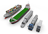 Cargo Ship / Container / Luggage-Industrial Image Free Illustration