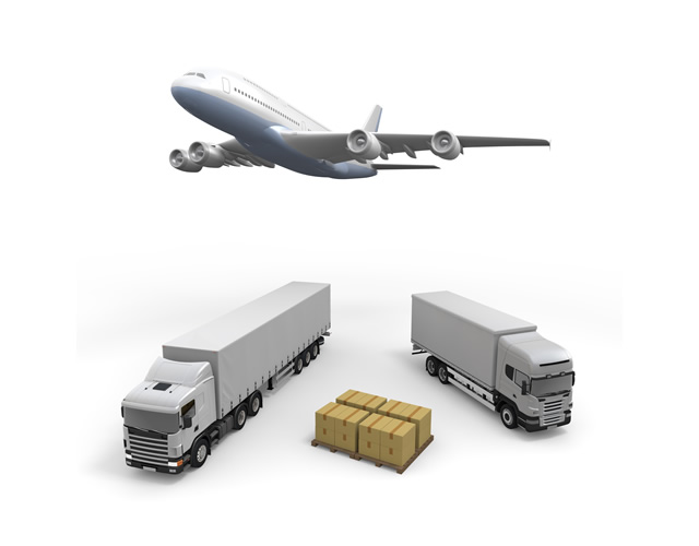 Airplane / Truck / Luggage-Production / Illustration / Industry / Photo / Image / Photo / Free Material