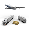 飛行機/トラック/荷物 - 産業イメージ 無料イラスト