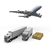 荷物/飛行機/トラック - 産業イメージ 無料イラスト