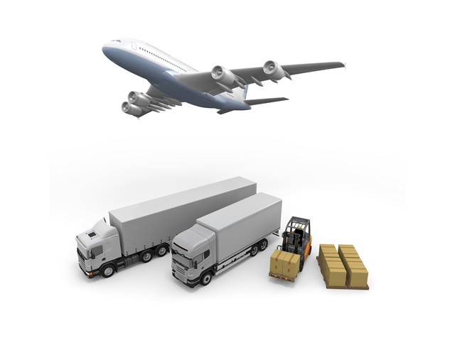 Forklift / Airplane / Loading-Production / Illustration / Industry / Photo / Image / Photo / Free Material